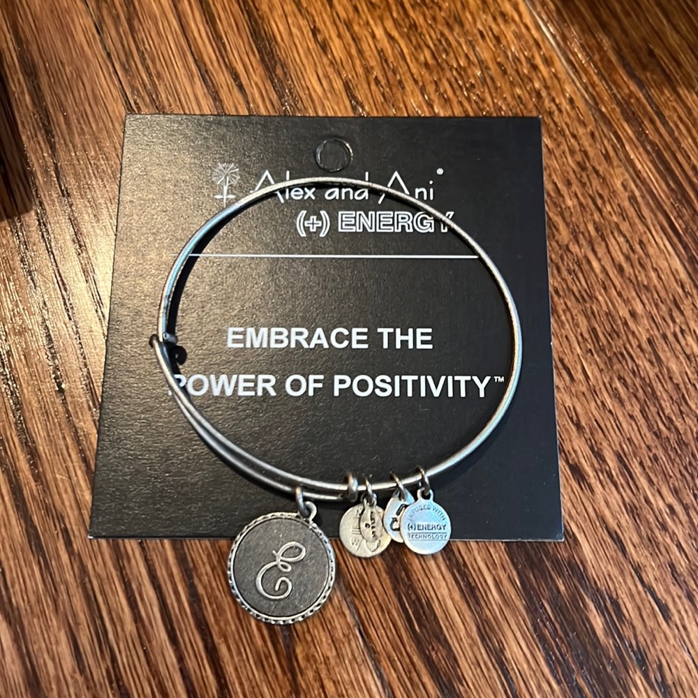 Alex and Ani E initial bracelet